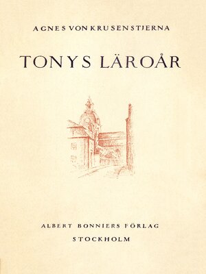 cover image of Tonys läroår